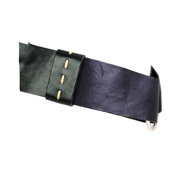 DARK BROWN GENUINE LEATHER 2 3/4"Wd CORSET CASUAL DRESS WOMEN'S BELT Sz M (57M - Picture 5 of 11